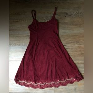 Red velvet dress